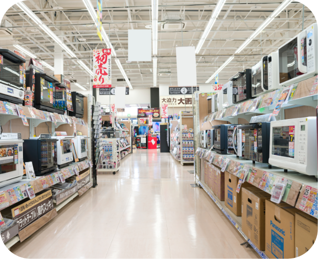 家電量販店の画像