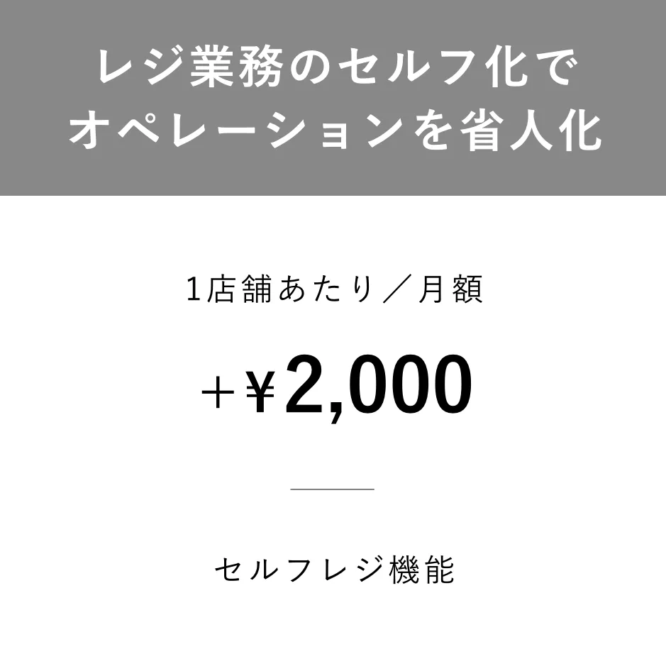 レジ業務のセルフ化でオペレーションを省人化